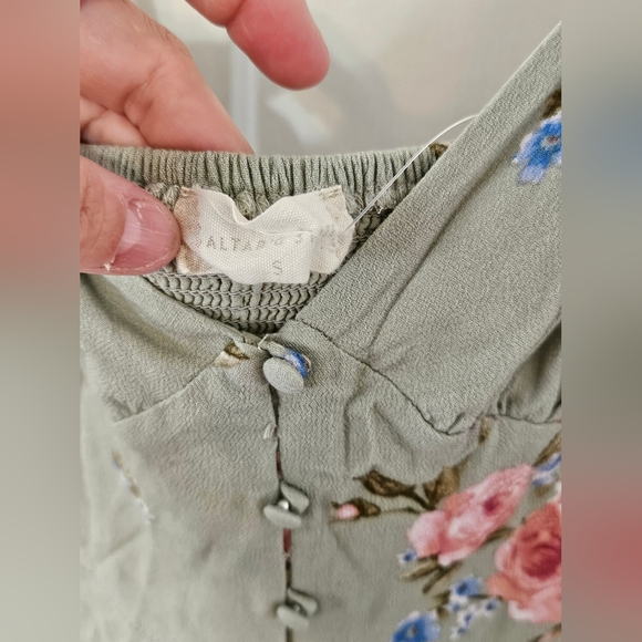 Altar'd State Green Sleeveless Sundress Sweetheart Neckline Small - Picture 3 of 5